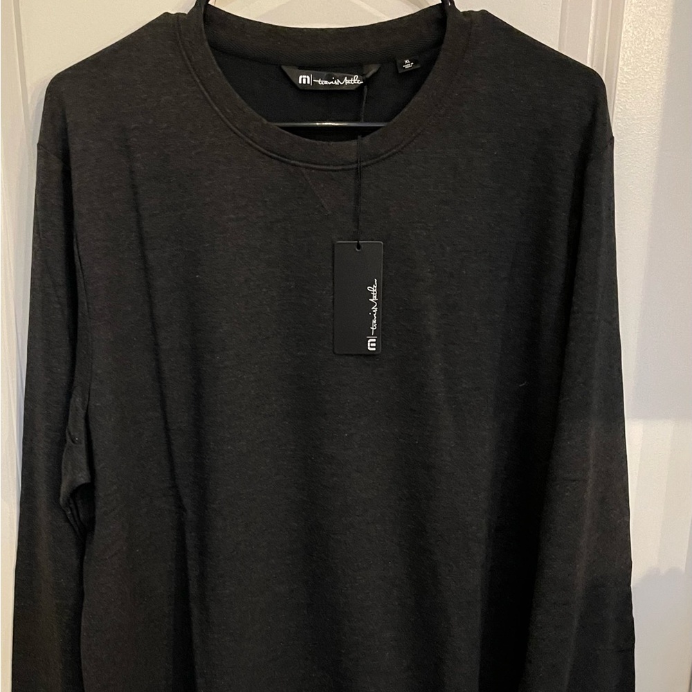 NWT Travis Mathews long sleeve charcoal grey shirt.